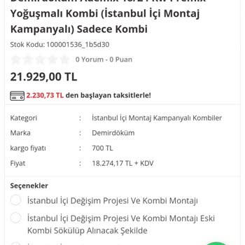 Kombi Center Combi Center Yanıltıcı Fiyatlandırma
