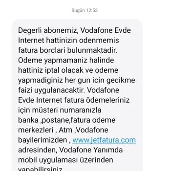 Vodafone Net. Olmayan Aboneliğin Faturası