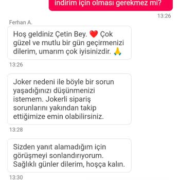 Yemeksepeti Destek Hiç Destek Olmuyor!