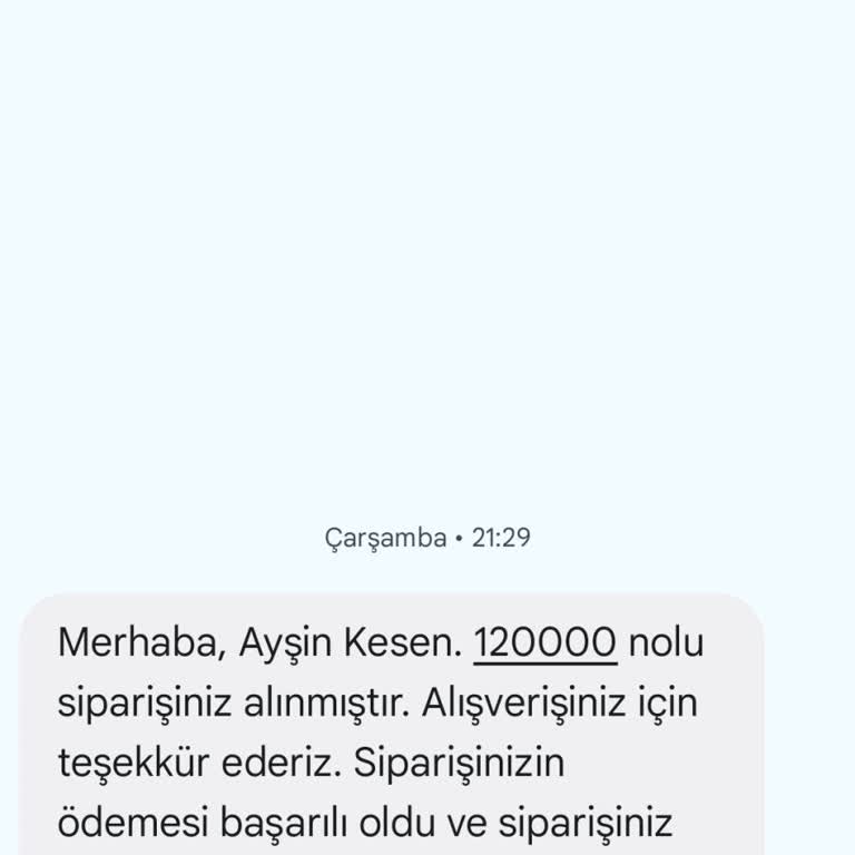 Anne Ekspres Siparişim Kargoya Verilmedi