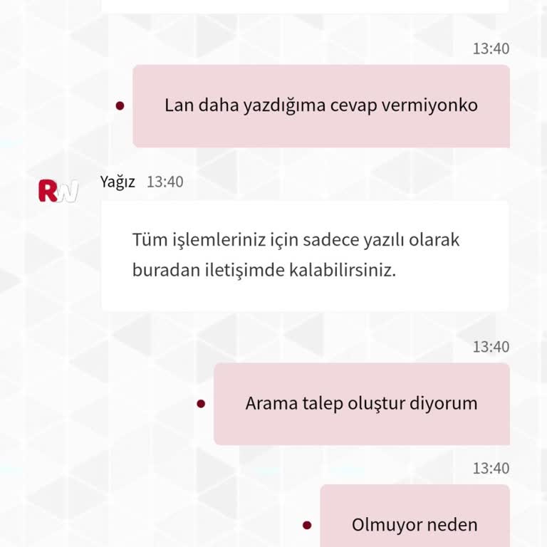 Redwin Sitesinin Üyeye Zaman Geçtiği Yaptığı Muamele