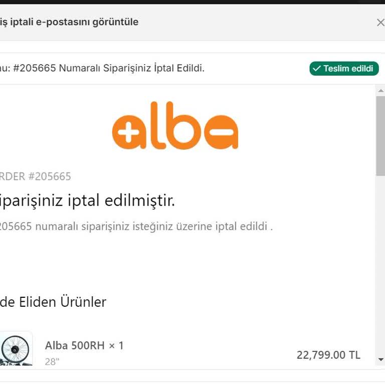 Alba Ebikes Elektrikli Bisiklet Kitinde Gecikme Ve İade Sorunu
