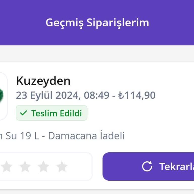 GetirSu Siparişim Teslim Edilmedi