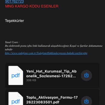 Vodafone Kurumsal Evrak Sorunu ve Hizmet Kesintisi