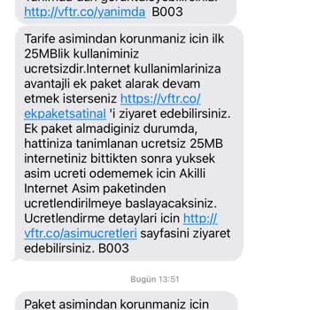 Vodafone'dan Haksız İnternet Ücreti ve Müşteri Hizmetleri Sorunu