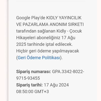 Kidly Deneme Suresinde Haksiz Ücret