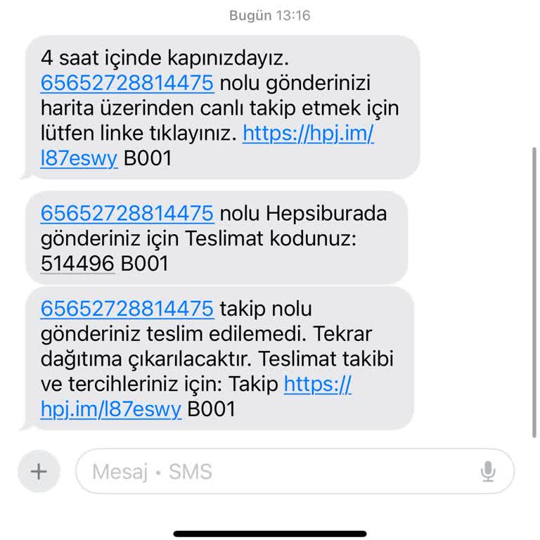 Hepsijet Adrese Gelmeden, Adreste Bulamadık Dedi.