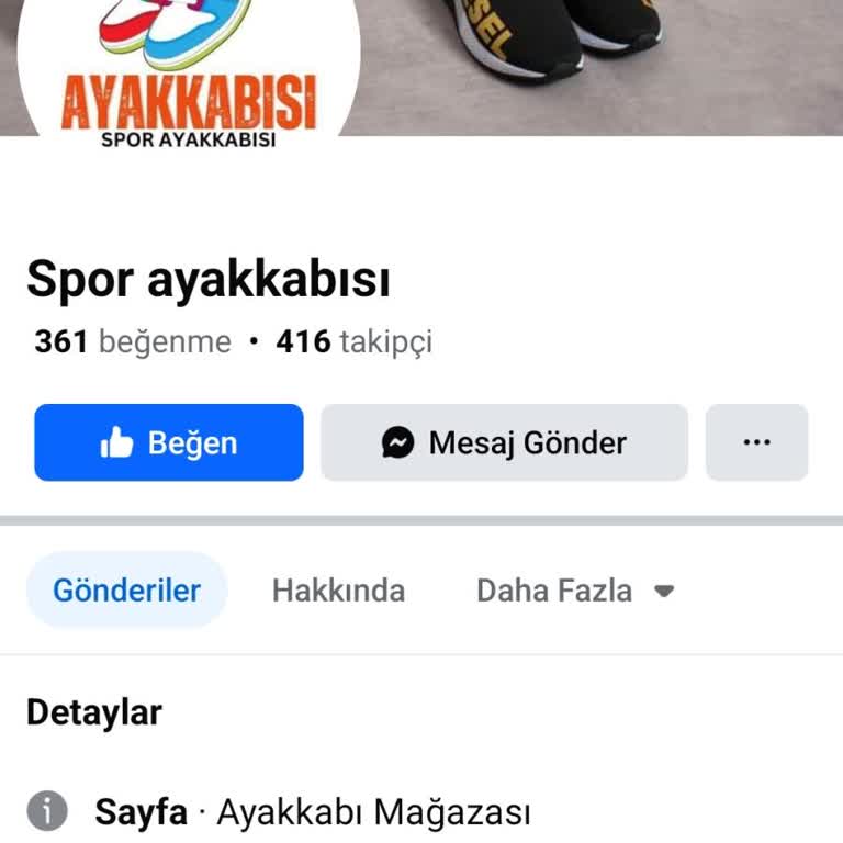 Ayakkabısı Spor Ayakkabısı (Facebook) Mağduriyeti
