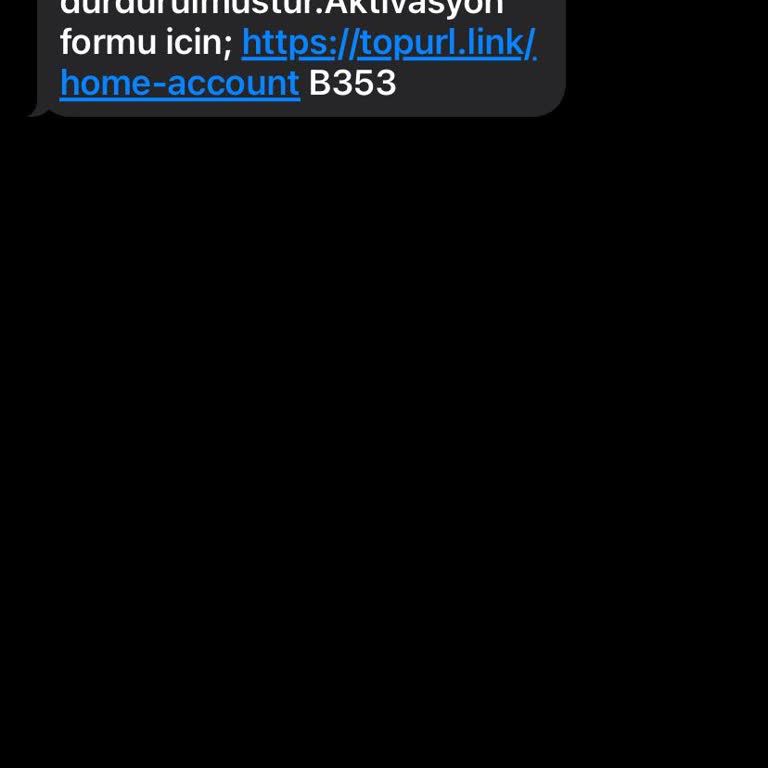 Bilinmeyen Kurumdan Gelen Şüpheli SMS