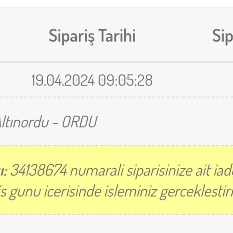Sefamerve Ücret İadem Hala Gelmedi.