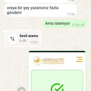 Hiperaktif Kredi Danışmanlığı Hiperaktifkredi.com İle Müşteri Te Az Önce Kredi Başvurusunda Bulundum