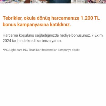 ING Mobil Uygulamada Eksik Kampanya Bilgisi