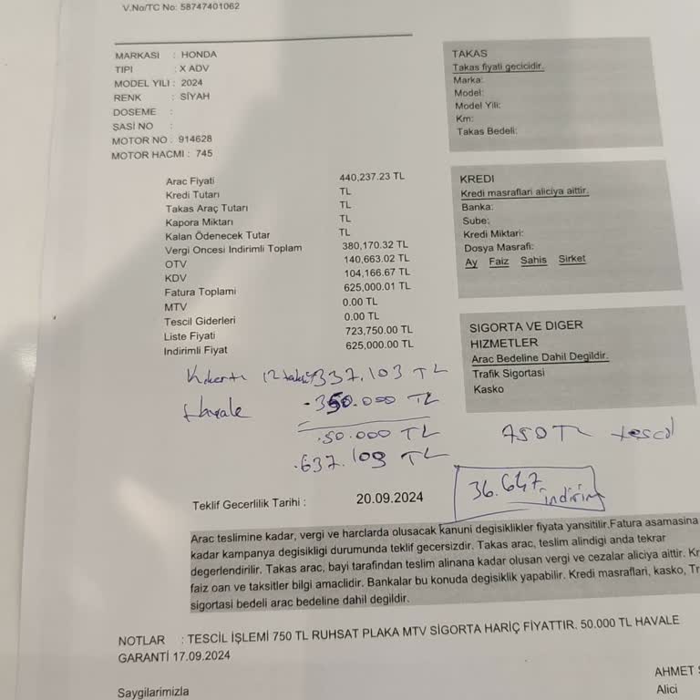 Honda Motosiklet Kapora Ödediğim Halde Motoru Alamıyorum