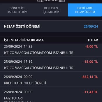 İş Bankası Yıllık Kart Aidatı Kesintisi.