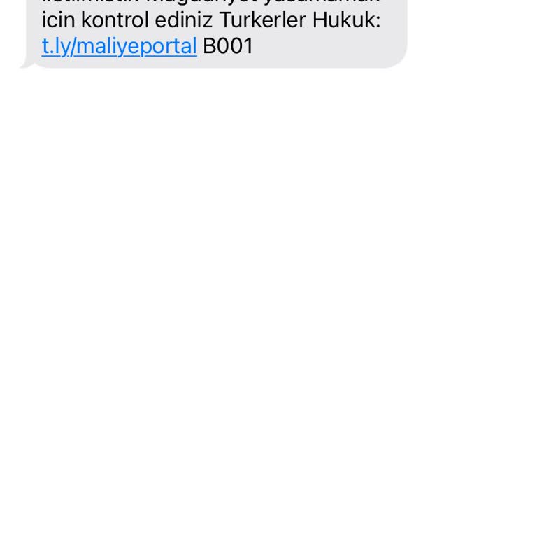 TA UZLASMA (SMS) SMS Türkerler Arabuluculuk