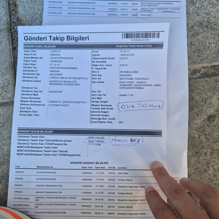 PTT Kargomu Başkasına Teslim Etti