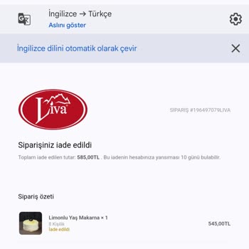 Liva Pastanesi | livapastacilik.com Liva Pastacılık: Teslim Edilemeyen Pasta Ve Geciken İade