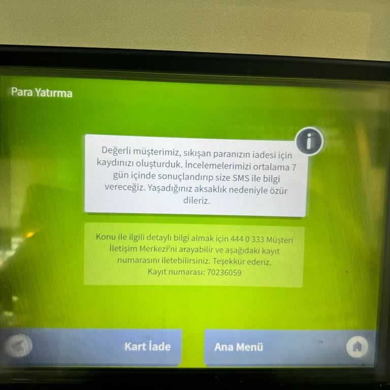 Garanti Bankası ATM Para Sıkışma