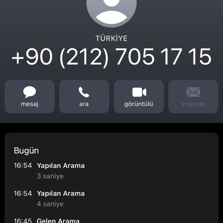0212 705 17 15 0 (212) 705 17 15 Şüpheli Numara