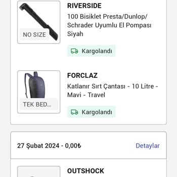 Decathlon Kargo Bilgim Dışında İadeye Çıkmış/sistemsel Hata