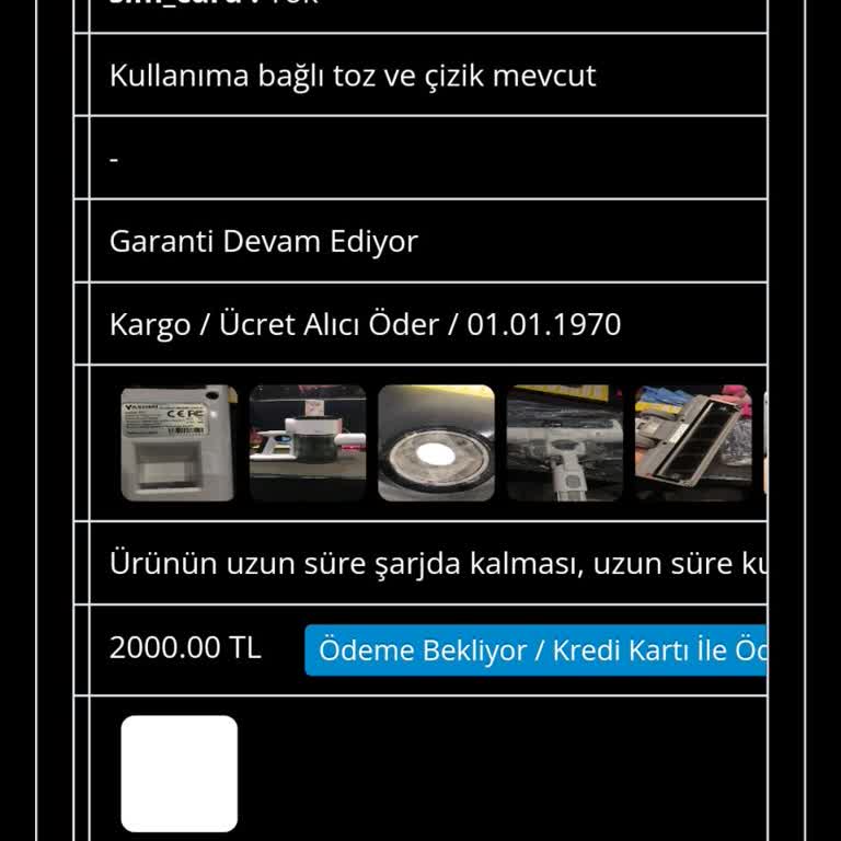 Delta Teknik Servis Garanti Kapsamındaki Yasomi Dikey Süpürge Ücret Talebi.