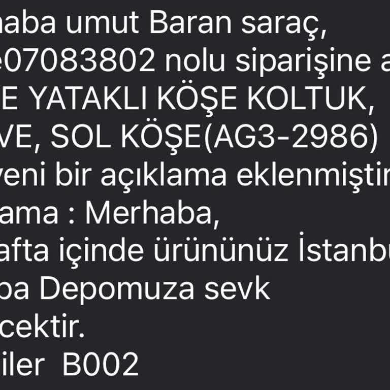 Vivense Koltuk Teslimat Gecikmesi