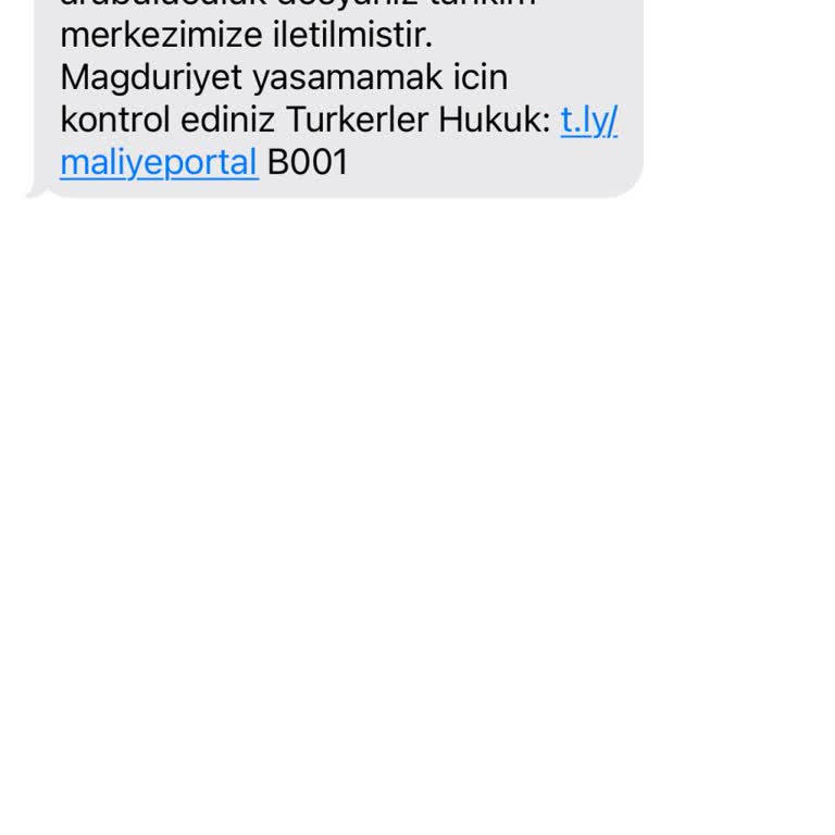 TA UZLASMA (SMS) Türkerler Hukuk Asılsız Bildirim