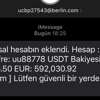 Oanro.com Tarafıma Gelen Yanıltıcı İçerikli Mesaj!