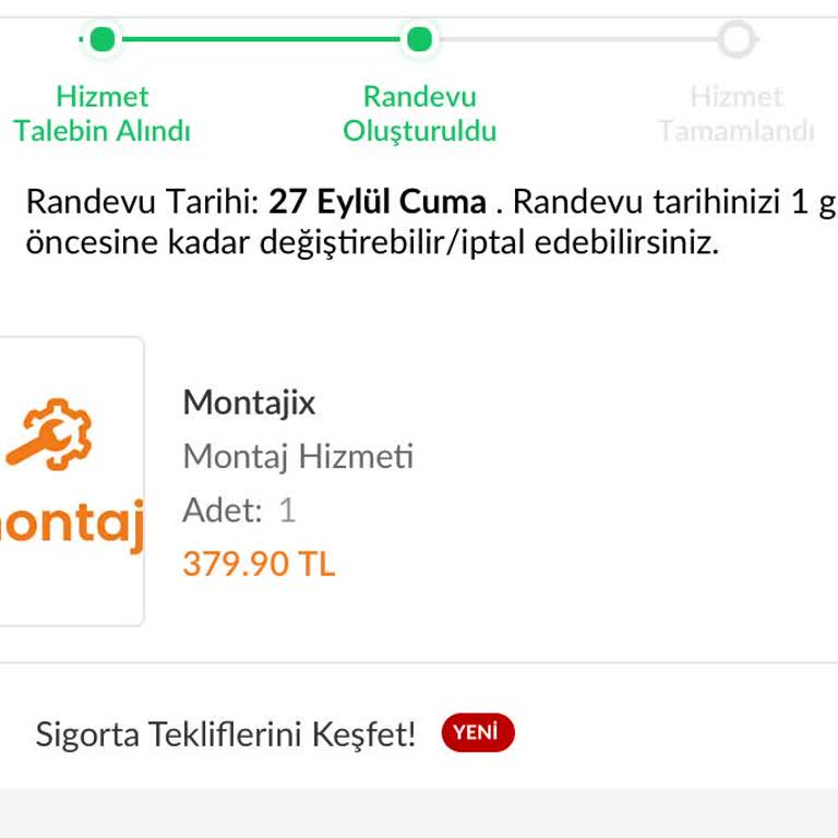 Trendyol - Montajix Hizmeti Sorunu