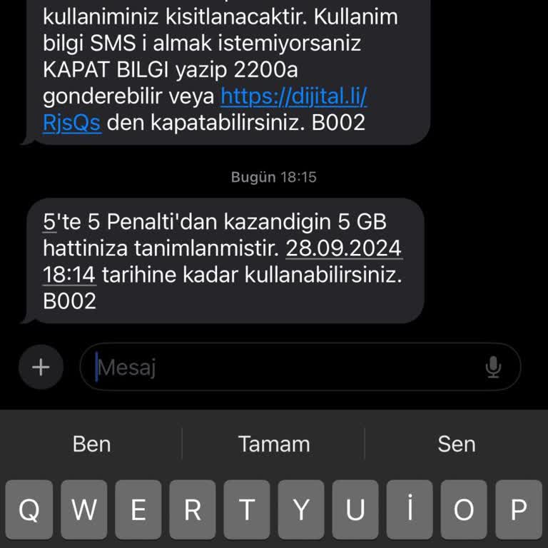 BİP Beşte Beş Oyununda Yanıltıcı GB Kazanımı