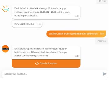 Trendyol Eksik Ürün Ve Yetersiz Müşteri Hizmetleri