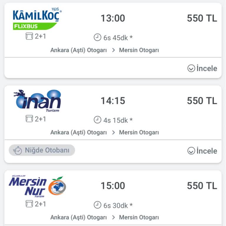 İnan Turizm 4 Saat 15 Dakikada Ankara'dan Mersine Yolculuk😡