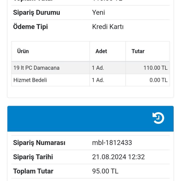 Abant Su Ankara Eryaman Bayi Sipariş Teslim Etmiyor.