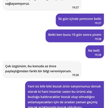 Getir Donuk Ürün Sorunu