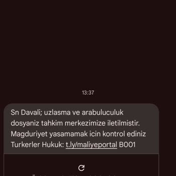 Türkerler (SMS) Şüpheli SMS