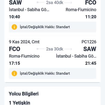 Pegasus Müşteri Temsilcisi Biletimi Geri Ver