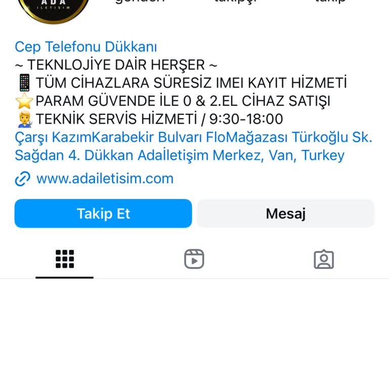 Ada İletişim (ada_iletisim65) Instagram IMEI Yanıltmacası