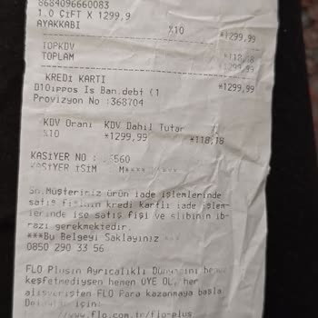 ( FLO) Lumberjack Garantili Ayakkabıyı Kabul Etmiyor.