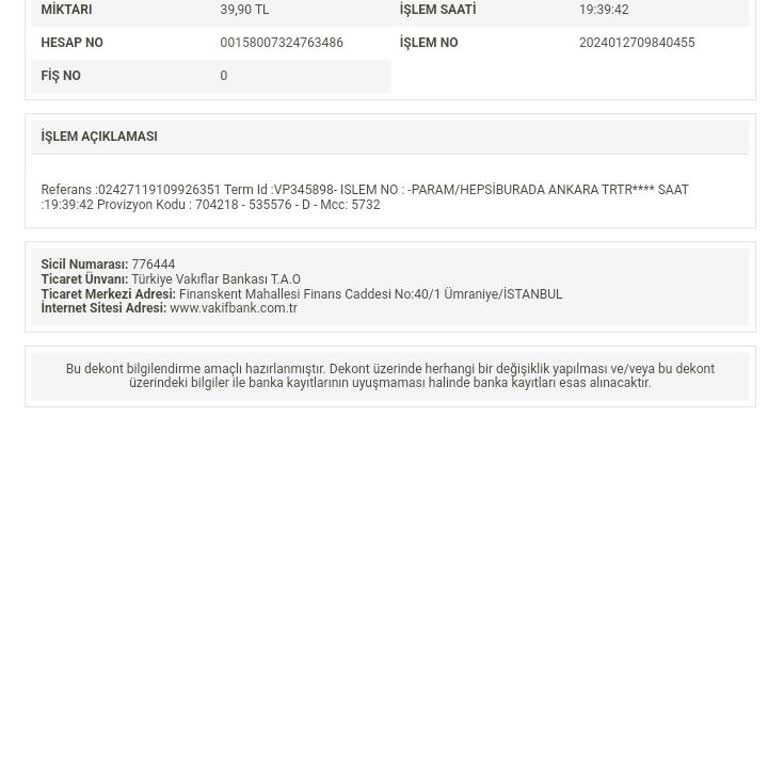 Hepsiburada Hesabımdan Para Çekildi