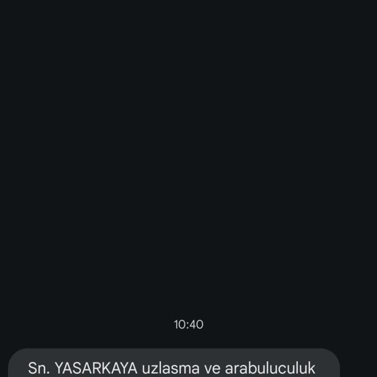 TA UZLASMA (SMS) Ta Uzlaşma Uyarı