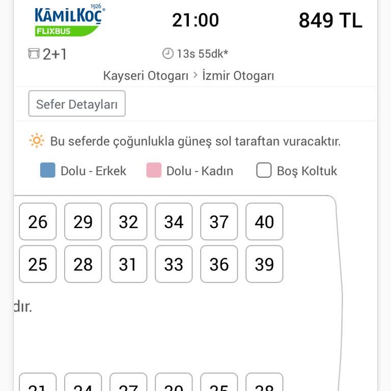 Kamil Koç Firması Obilet Üzerinden Yanlış Bilet