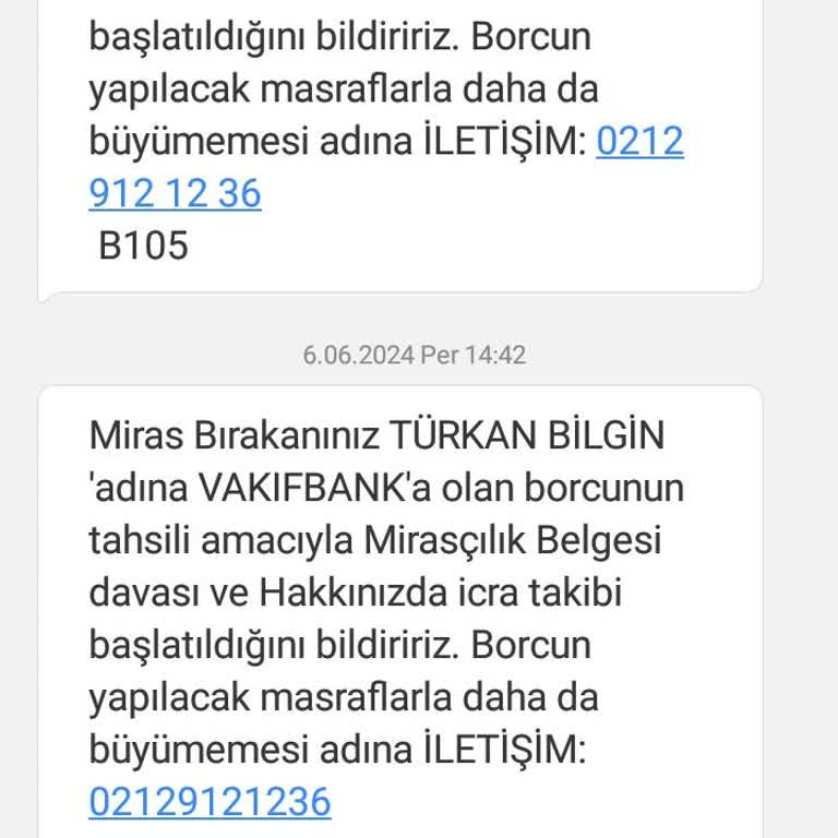 VakıfBank Avukatlık Bürosunun Yanlış SMS Gönderimi
