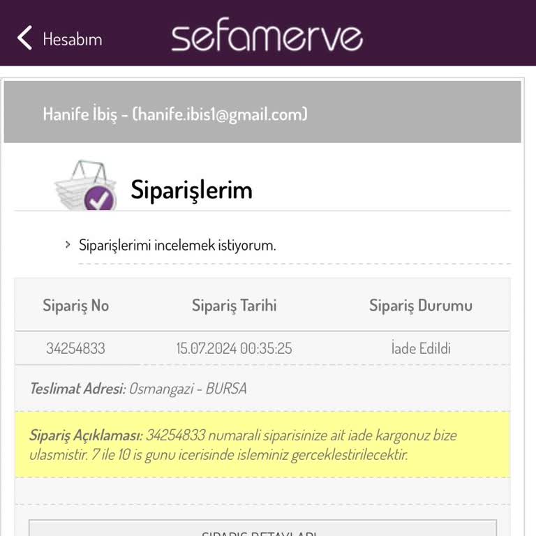 Sefamerve Para İadesini Yapmadı 2 Ay Oldu