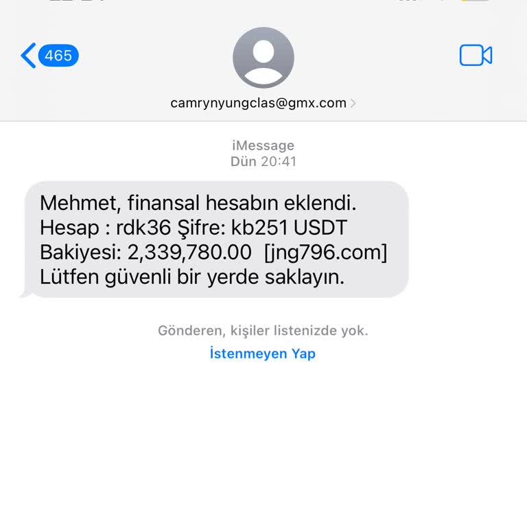 BTK Finansal Hesabın Eklendi Mesajı