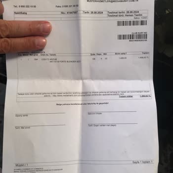 Arzum Blender Kilit Tırnağı Kırılması. Güvenlik Hatası!