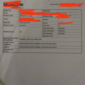 Samsung Sıfır Televizyon Ölü Piksel Sorunu