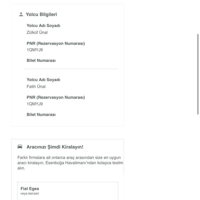 Enuygun.com Firmanın Yanlış Bilet Kesmesi