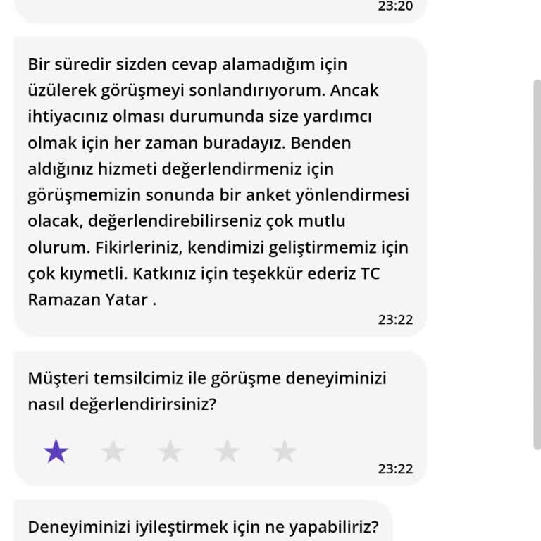 Getir Canlı Destek Hattında Otomatik Cevap Sorunu