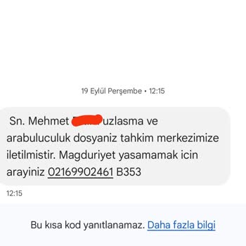 Talayuzlsma (SMS) Yanıltıcı SMS İle Tahkim Merkezi Kandırmacası