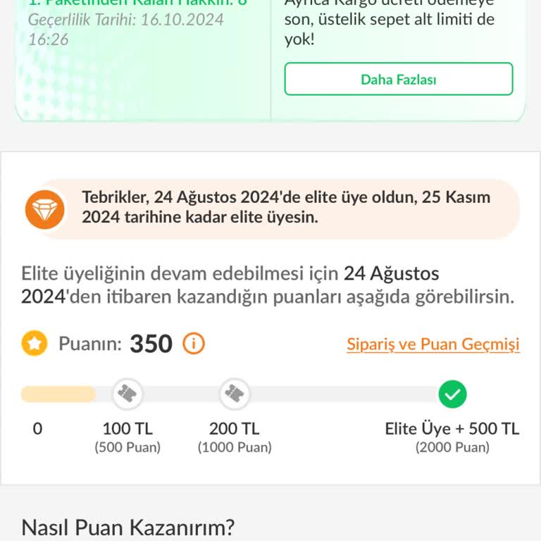 Trendyol Elit Üyelik Kuponum